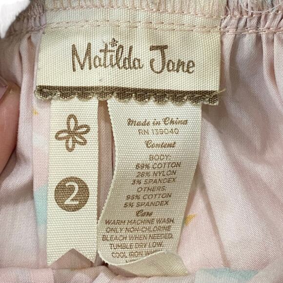 MATILDA JANE HELLO LOVELY Beautiful Swan Knot Dress SIZE 2 Sleeveless Ruffle Hem - Picture 4 of 7